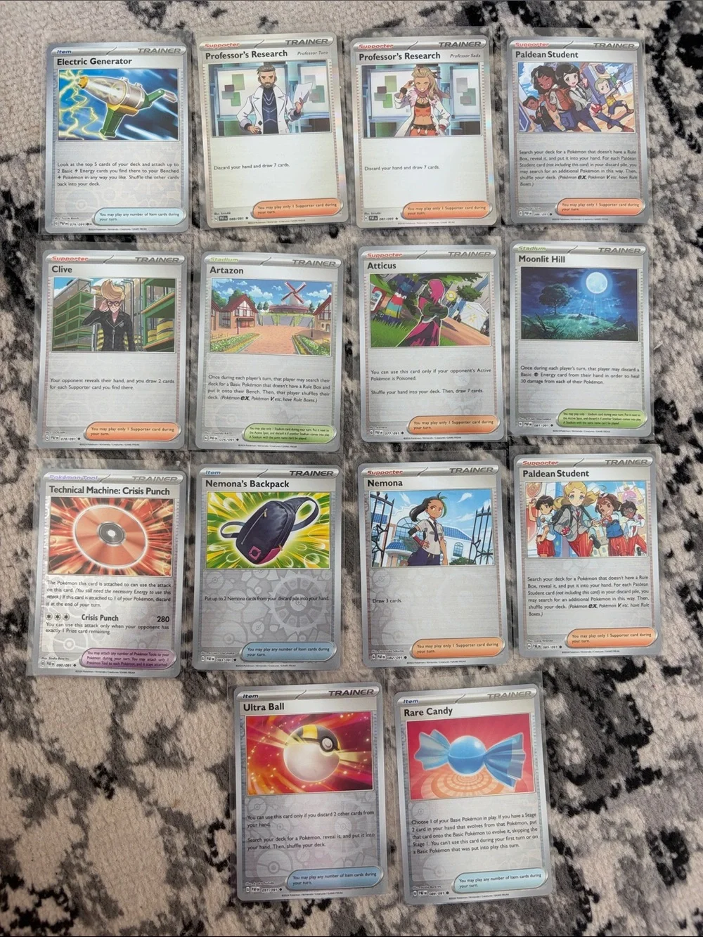 Pokémon Paldean Fates Reverse Holo Trainer Lot 14 Cards | Deck Build | ✨5/$25✨